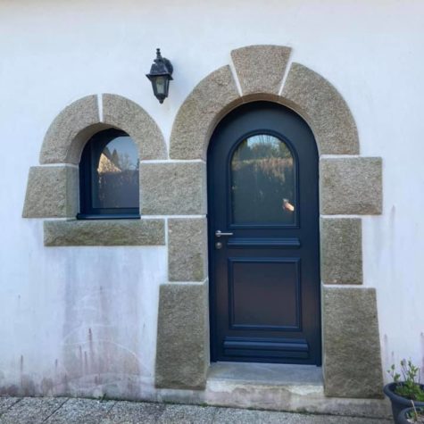 Remplacement fenetre porte dentree bois par alu K line Landerneau 2 - Menuiserie extérieure